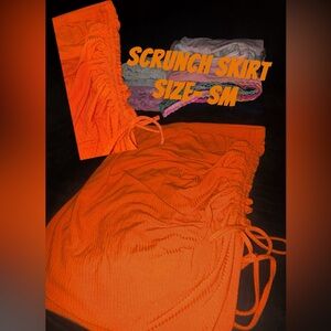 Orange Scrunch Skirt